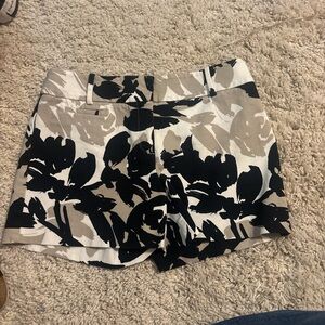 LOFT Black Floral High Waist Women's Shorts